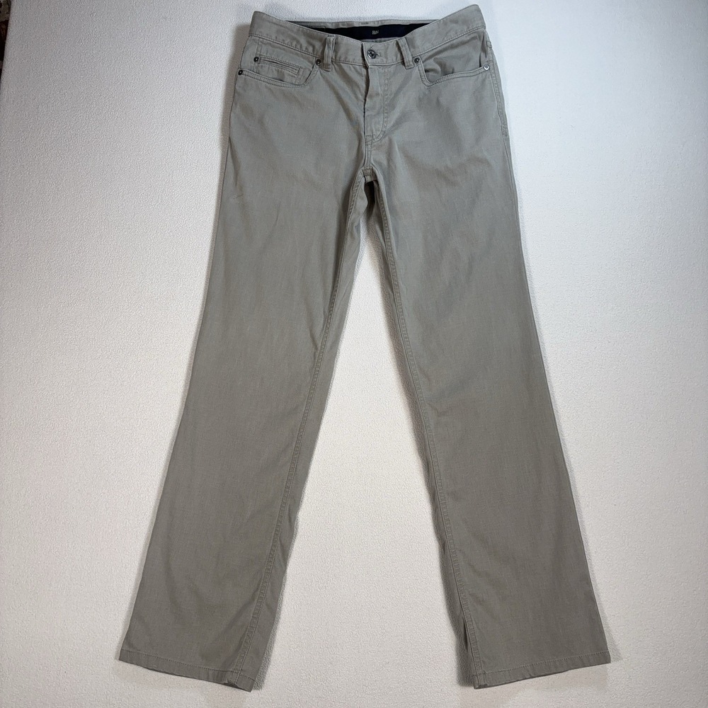 Hiltl Pants Men's 31x31* Khaki Beige Kid Fabric Straight *STAIN*